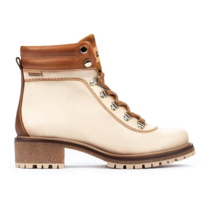 Women's Pikolinos ASPE Ankle Boots Cream / Brown | NZ J915307